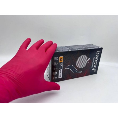 BENOVY MULTICOLOR НИТРИЛ медицинские цветные перчатки в Сочи