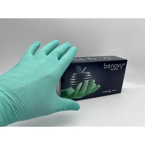 BENOVY MULTICOLOR НИТРИЛ медицинские цветные перчатки в Сочи