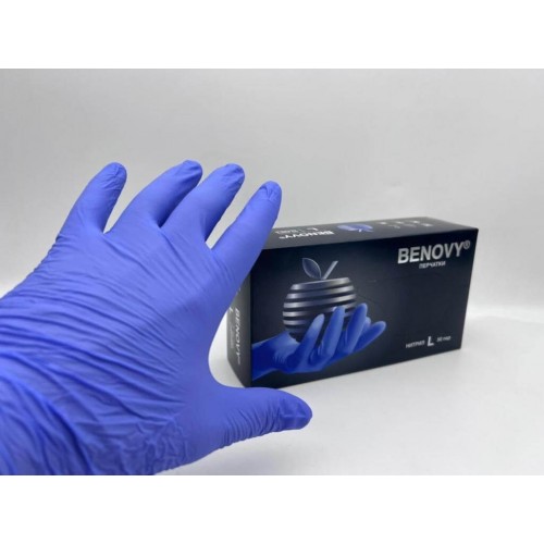 BENOVY MULTICOLOR НИТРИЛ медицинские цветные перчатки в Сочи
