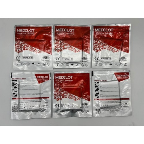Гемостатический бинт MEDCLOT кровоостанавливающий с коалином (Турция) в Сочи