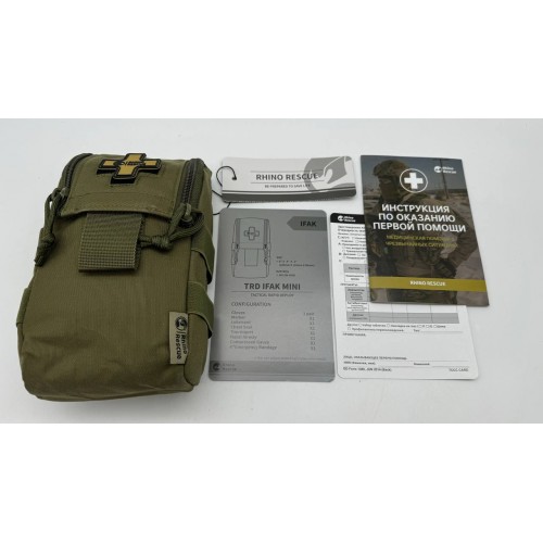 Военная тактическая аптечка RHINO RESCUE IFAK TRD MINI 11в1 в Сочи