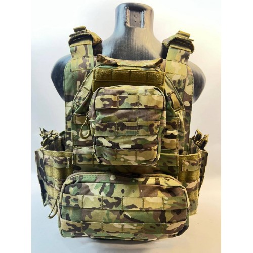 Жилет (плитник быстросъёмный YAKEDA original /разгрузка)2 с подсумками на спине в Сочи