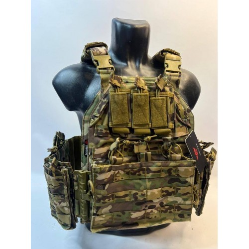 Жилет (плитник быстросъёмный YAKEDA original /разгрузка)2 с подсумками на спине в Сочи