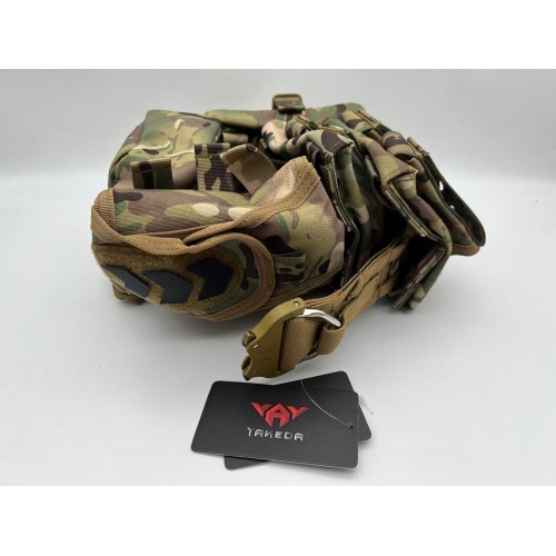 Пояс разгрузочный YAKEDA тактический с подсумками в Сочи