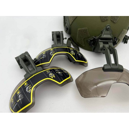 Откидные флип очки с кронштейном на шрауд для тактического шлема в Сочи