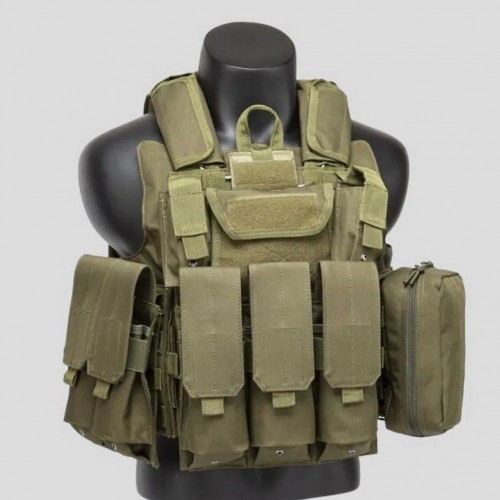 Тактический разгрузочный жилет «5 / пять карманов» с подсумками Tactical Molle Plate Carrier для съемных бронепластин в Сочи