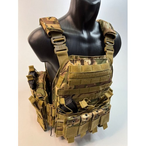 Жилет (плитник быстросъёмный/разгрузка) с возможностью установки боковых плит или боковых баллистических пакетов в Сочи