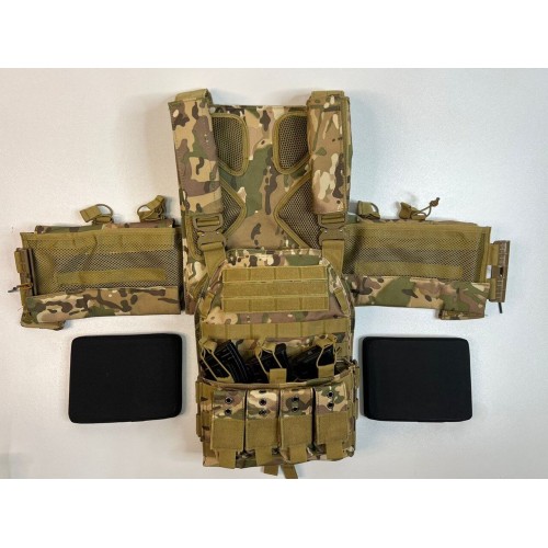 Жилет (плитник быстросъёмный/разгрузка) с возможностью установки боковых плит или боковых баллистических пакетов в Сочи